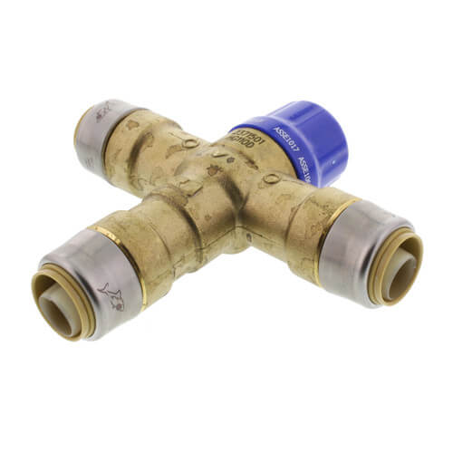 HG-110D, 3/4" SharkBite Heatguard Thermostatic Mixing Valve w/ Direct SharkBite Connections (Lead Free)