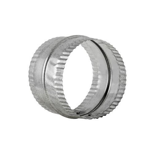 6" Galvanized Connector for Rigid, Semi-rigid, and Flexible Duct