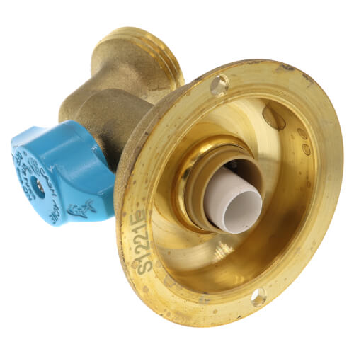 1/2" Push-Fit x 3/4" MHT 90-Degree Hose Bibb â?Quarter Turn (Lead Free)