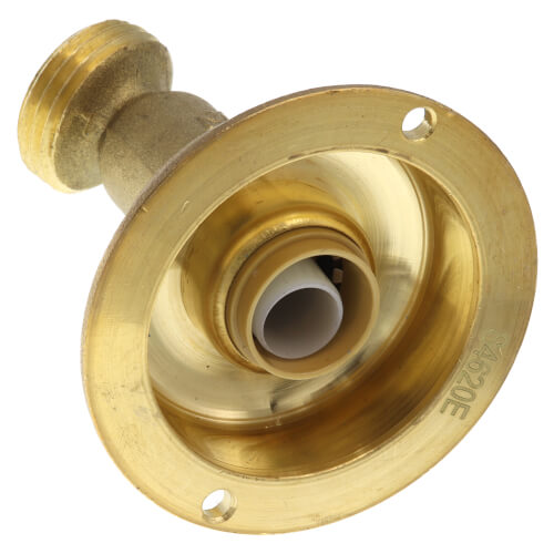 1/2" Push-Fit x 3/4" MHT No-Kink 45-Degree Hose Bibb â?Quarter Turn (Lead Free)