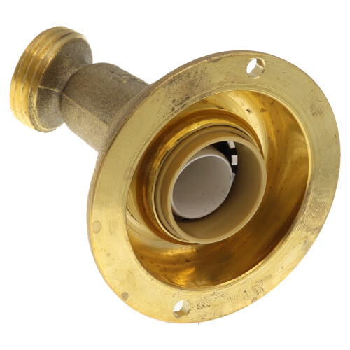 3/4" Push-Fit x 3/4" MHT No-Kink 45-Degree Hose Bibb â?Quarter-Turn (Lead Free)