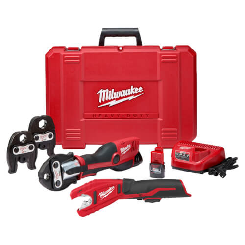 M12 Force Logic Package w/ 1/2" to 1" M12 Force Logic Copper Press Tool Kit & M12 Cordless Copper Tubing Cutter