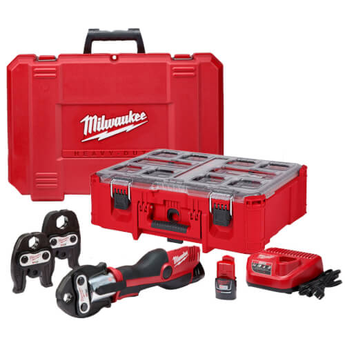 M12 Force Logic Package w/ 1/2" to 1" M12 Force Logic Copper Press Tool Kit & PACKOUT Deep Organizer