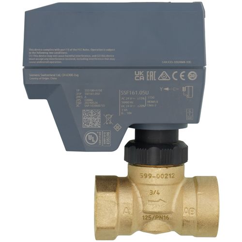 3/4" NPT 2-Way Normally Open Zone Valve, Modulating 0-10 Vdc, Fail-in-Place Actuator, 4.1 Cv (24V) 3 3/4" NPT 2-Way Normally Open Zone Valve, Modulating 0-10 Vdc, Fail-in-Place Actuator, 4.1 Cv (24V)