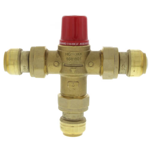 HG110-HX , 3/4" Heatguard Thermostatic Mixing Valve w/ Sharkbite Connectors and Integral Checks (Lead Free)