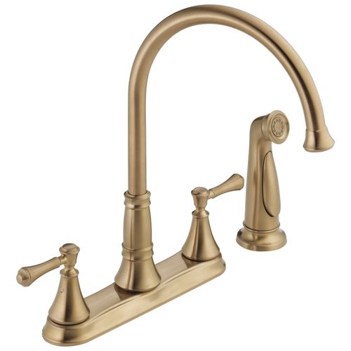 Cassidy 2 Handle Kitchen Faucet w/ Spray (Champagne Bronze), 2497LF-CZ