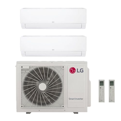 24,000 BTU, R-32, 22.5 SEER2 Ductless Two Zone Heat Pump Package (12+12)