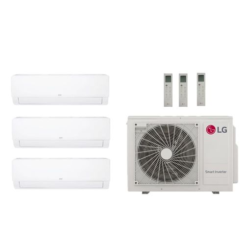 24,000 BTU, R-32, 22.5 SEER2 Ductless Three Zone Heat Pump Package (9+12+12)