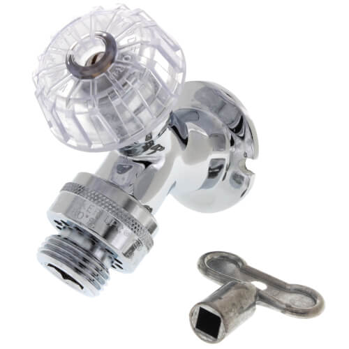 Model 24 1/2" FPT Inlet Anti-Siphon Mild Climate Wall Faucet w/ Polycarbonate Handle (Polished Chrome)