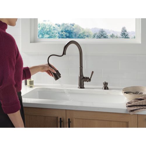 Capertee 1 Handle Pull-down Kitchen Faucet w/ Soap Dispenser & Shieldspray (Venetian Bronze), 19877Z-RBSD-DST 6 Capertee 1 Handle Pull-down Kitchen Faucet w/ Soap Dispenser & Shieldspray (Venetian Bronze), 19877Z-RBSD-DST