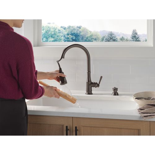 Capertee 1 Handle Pull-down Kitchen Faucet w/ Soap Dispenser & Shieldspray (Venetian Bronze), 19877Z-RBSD-DST 7 Capertee 1 Handle Pull-down Kitchen Faucet w/ Soap Dispenser & Shieldspray (Venetian Bronze), 19877Z-RBSD-DST