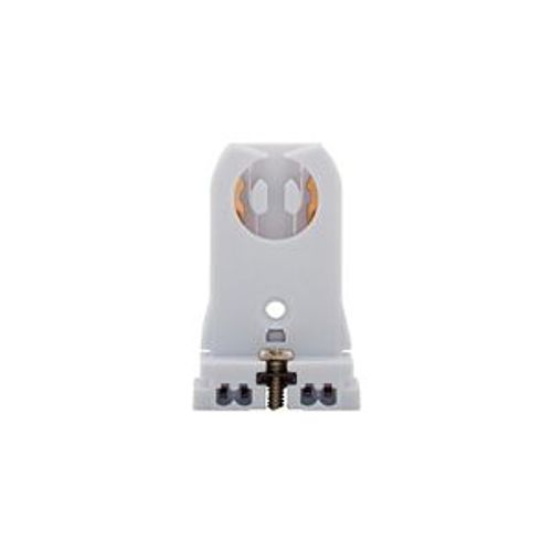 Lampholder, Non-Shunted, T8/T12, White, Fluorescent Lamp, Thermoset, 600V, 660W, Push Wiring, 2509W-BOX