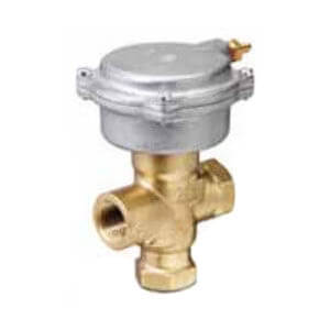 1/2" 3-Way Stainless Steel Linear Mixing Valve Actuator, 8-13 PSI, Female x Female (0.4 Cv)