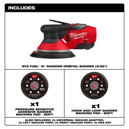 M12 FUEL 6" Random Orbital Sander (3/32")
