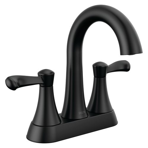 Esato 2 Handle Centerset Bathroom Faucet (Matte Black), 25897LF-BL