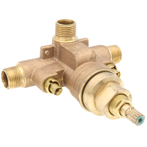 1/2" Universal Temptrol Pressure Balancing Shower Valve Body With Easy Service Stops
