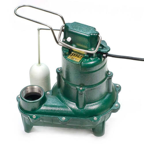 Model BN264 Waste-Mate Cast Iron Sewage Pump w/ Variable Level Float Switch - 115 V