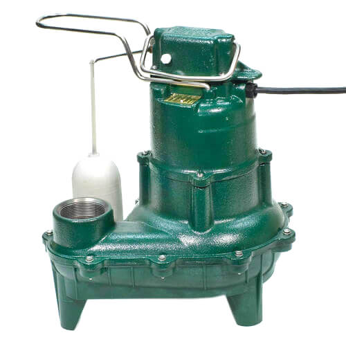 Model BE264 Waste-Mate Cast Iron Sewage Pump w/ Variable Level Float Switch - 230 V