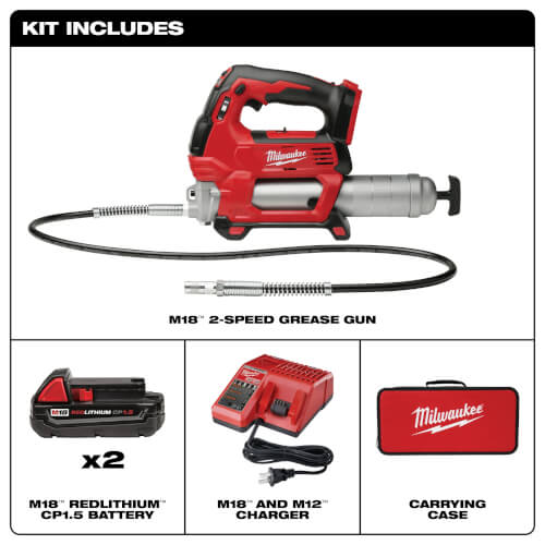 M18 Cordless 2-Speed Grease Gun Kit 2 M18 Cordless 2-Speed Grease Gun Kit