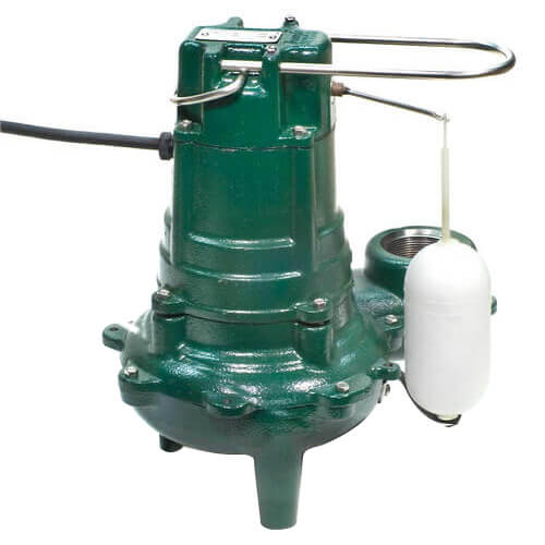 Model BN267 Waste-Mate Cast Iron Sewage Pump w/ Variable Level Float Switch - 115 V