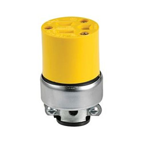 Straight Blade Connector, #18-12 Awg 15A, 125V, Armored Vinyl, 2-Pole 3-Wire, 0.25-0.63\