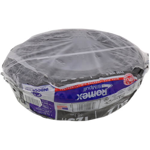 8-2 Black RomexÂ® SIMpull Type NM-B Cable, w/ Ground (125' Coil)