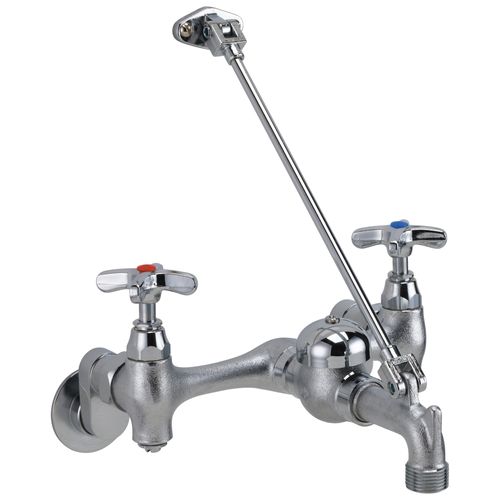 28C/T9 2 Handle 8" Wall Mount Service Sink Faucet (Chrome), 28T9-AC