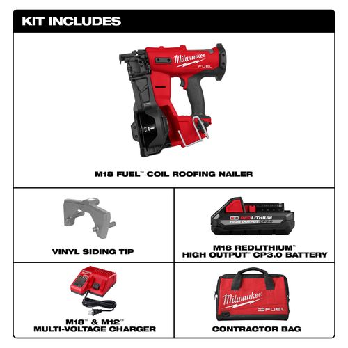 M18 FUEL Coil Roofing Nailer Kit 2 M18 FUEL Coil Roofing Nailer Kit