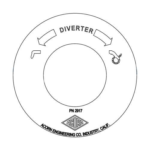 Diverter Valve Name Plate, 2917-000-000