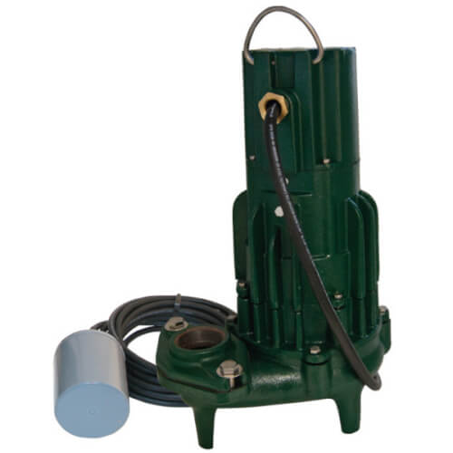 Model BN292 High Head Waste-Mate Cast Iron Sewage Pump w/ Variable Level Float Switch - 115 V, 1/2 HP
