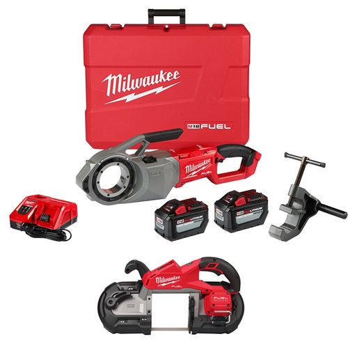 M18 Fuel Package w/ Deep Cut Band Saw (Bare Tool Only) & M18 Fuel Pipe Threader Kit w/ One-Key