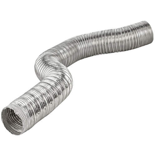 3" x 8 Ft. Flexible Semi-Rigid Aluminum Duct w/ Crimped End