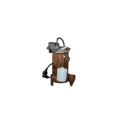 3/4 HP Automatic Effluent Pump w/ Wide-Angle Piggyback Float Switch - 208-230v, 10 ft Cord