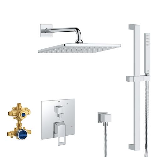 Eurocube 2-Handle Pressure Balance Rainshower Bundle 1.75 GPM (Chrome)