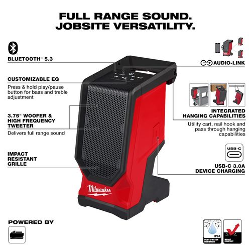 M18 Bluetooth Jobsite Speaker 5 M18 Bluetooth Jobsite Speaker