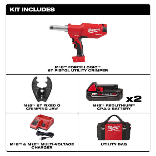 M18 FORCE LOGIC 6T Pistol Utility Crimper Kit with O-D3 Jaw 4 M18 FORCE LOGIC 6T Pistol Utility Crimper Kit with O-D3 Jaw