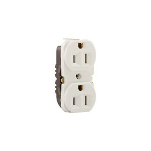 Residential Duplex Receptacle, #14 Awg 15A 125V, 2-Pole 3-Wire, Duplex, 8 Quick Wire Ports, 298-4BK-BU