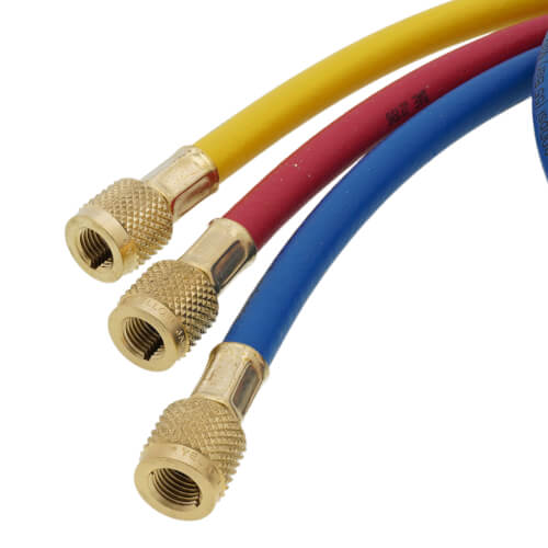 PLUS II 3-Pack 1/4" Charging Hoses w/ Compact Ball Valve (36" Length)