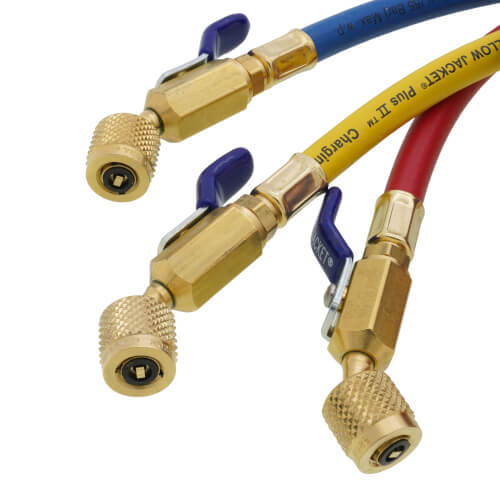Plus II 1/4" Hose with Compact Ball Valve, 72" Length (Pack of 3)