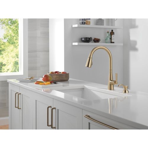 Boyd Single Handle Pull-Down Kitchen Faucet w/ Soap Dispenser and ShieldSpray (Champagne Bronze), 19893Z-CZSD-DST 5 Boyd Single Handle Pull-Down Kitchen Faucet w/ Soap Dispenser and ShieldSpray (Champagne Bronze), 19893Z-CZSD-DST