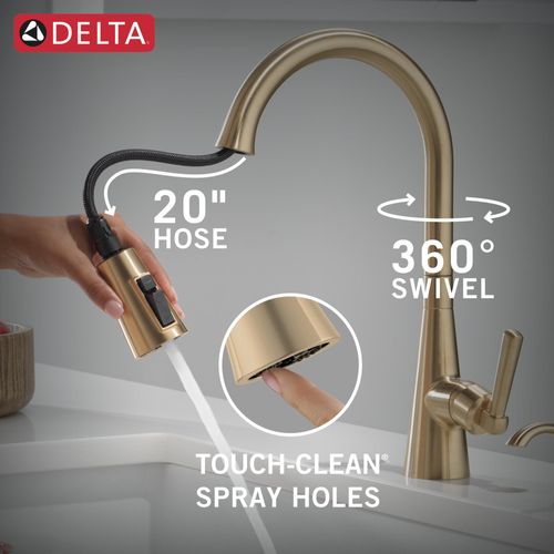 Boyd Single Handle Pull-Down Kitchen Faucet w/ Soap Dispenser and ShieldSpray (Champagne Bronze), 19893Z-CZSD-DST 6 Boyd Single Handle Pull-Down Kitchen Faucet w/ Soap Dispenser and ShieldSpray (Champagne Bronze), 19893Z-CZSD-DST