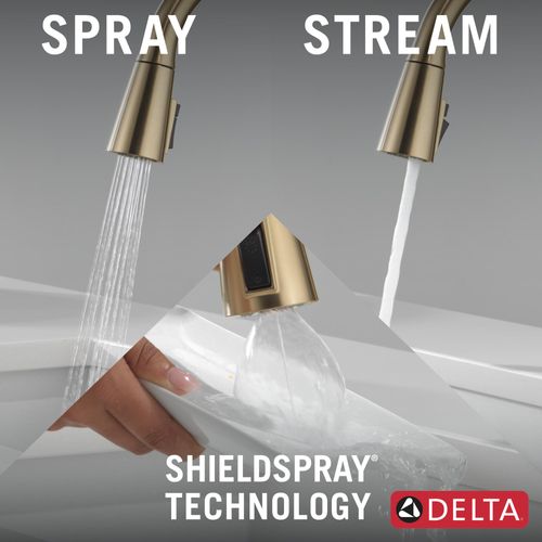 Boyd Single Handle Pull-Down Kitchen Faucet w/ Soap Dispenser and ShieldSpray (Champagne Bronze), 19893Z-CZSD-DST 7 Boyd Single Handle Pull-Down Kitchen Faucet w/ Soap Dispenser and ShieldSpray (Champagne Bronze), 19893Z-CZSD-DST