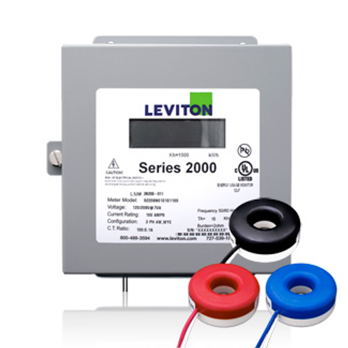 Submeter, Indoor, 208v, 3 Phase 4 Wire, Max 200a, 3 Solid Core Current Transformers, Electric Meter Kit
