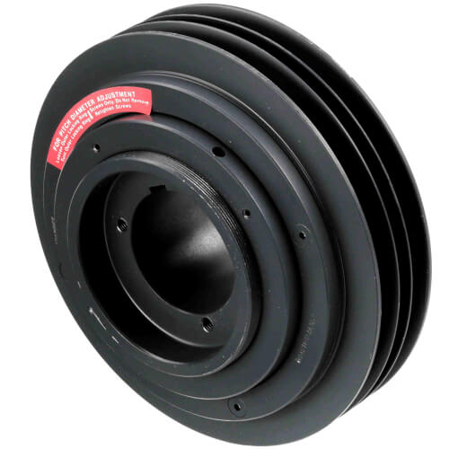 2 Groove Cast Iron Variable Speed Sheave, A, B Belt, 9.68" OD