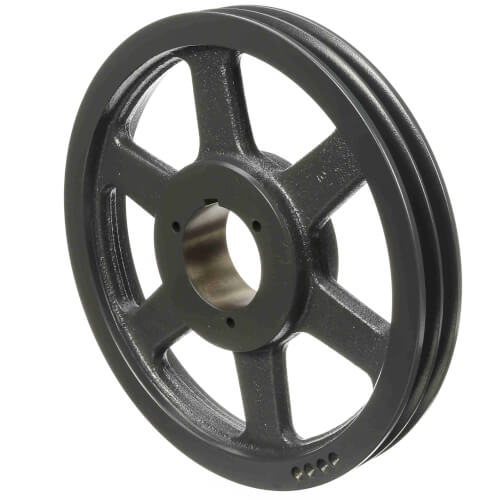 2 Groove Cast Iron Split Taper Sheave, 5V Belt, 12.5" OD
