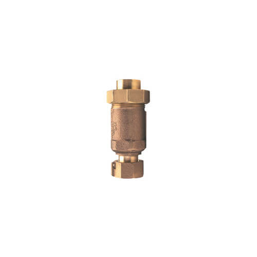 1" x 1" Wilkins 700XL Dual Check Valve, Union Female Meter x Union Female (Lead Free)