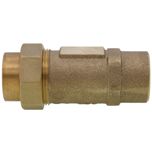 1" x 1" Wilkins 700XL Dual Check Valve, Union FNPT x FNPT (Lead Free)