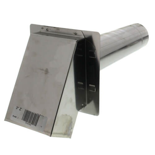 3" Z-Vent Termination Hood w/ Damper
