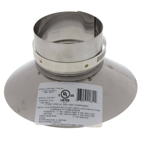 3" Z-Vent Top Support/Storm Collar