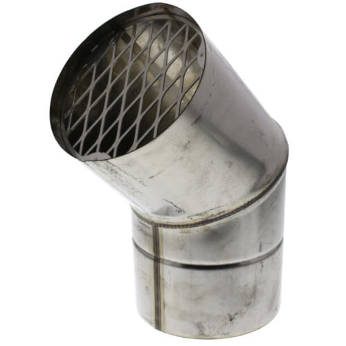 4" Z-Vent Horizontal Termination Elbow (45°)